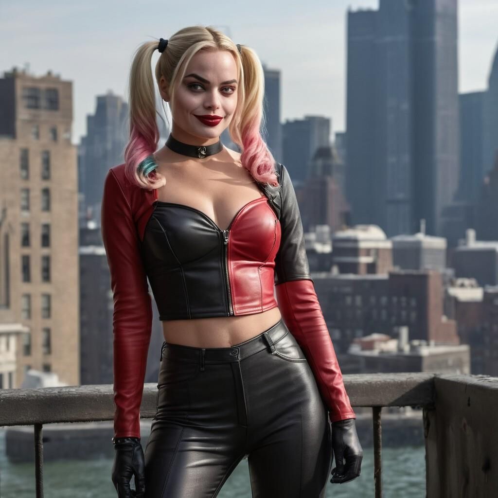 L'IA Harley Quinn en cuir