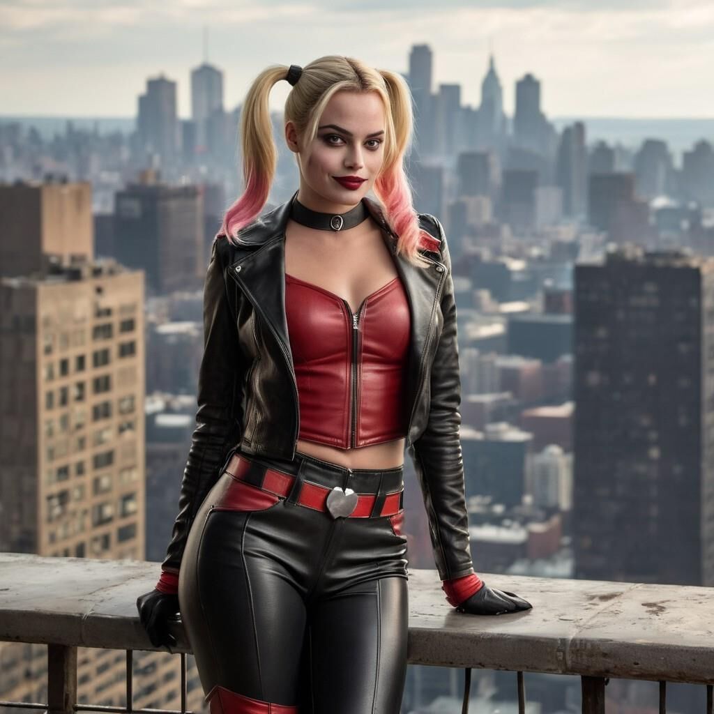 L'IA Harley Quinn en cuir