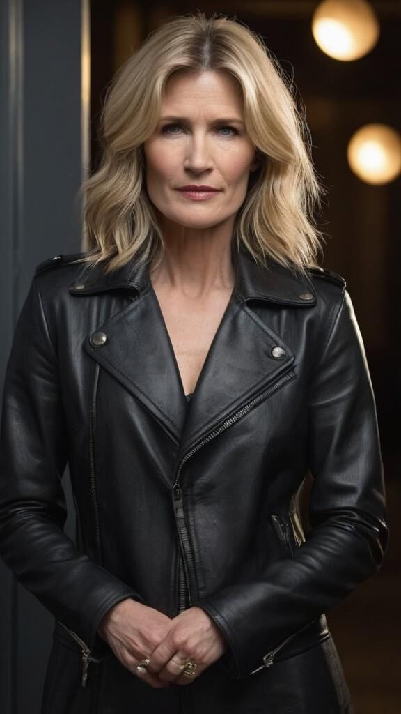 A.I. Laura Dern en cuir