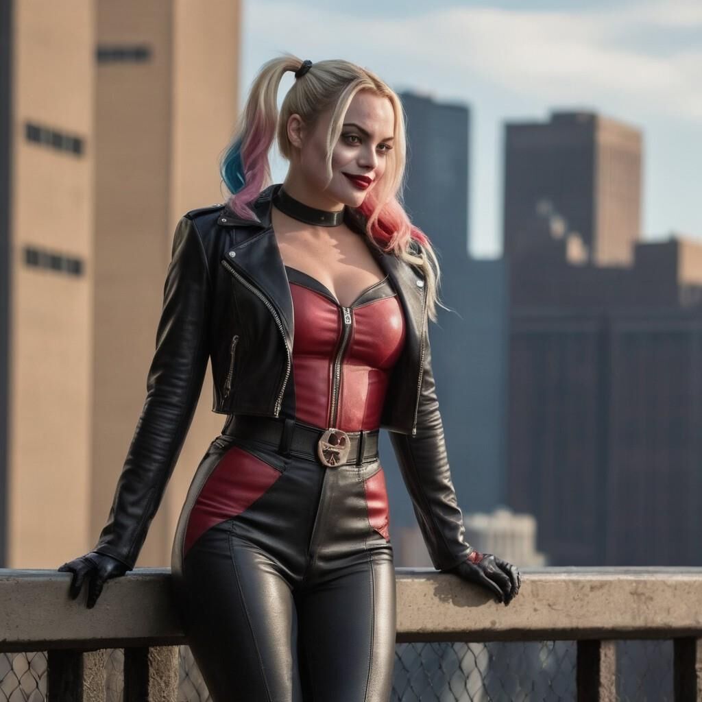 L'IA Harley Quinn en cuir