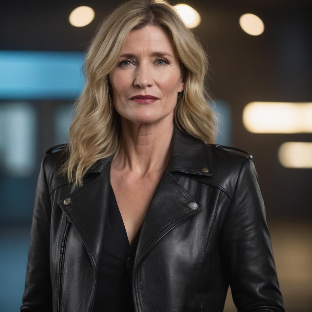 A.I. Laura Dern en cuir