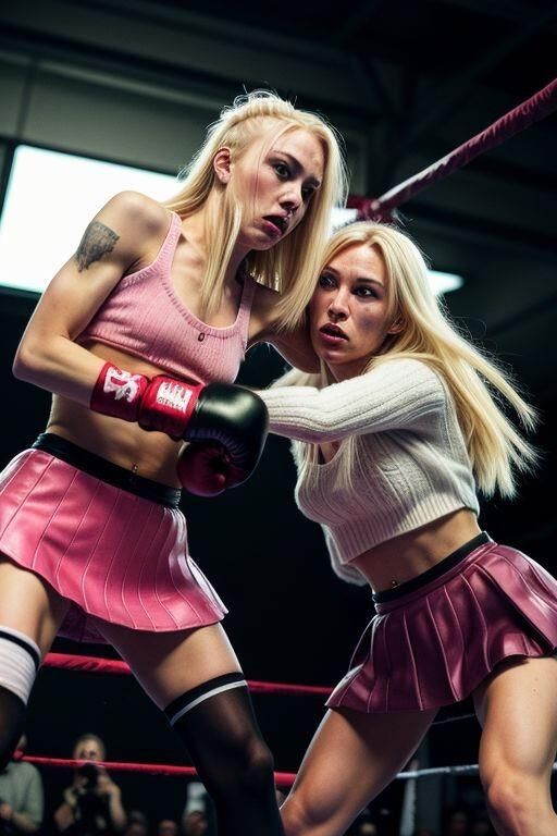 Mulheres de boxe com IA