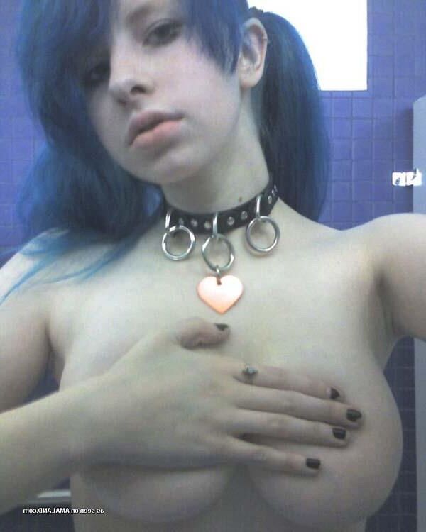 Blue Haired Emo Slut