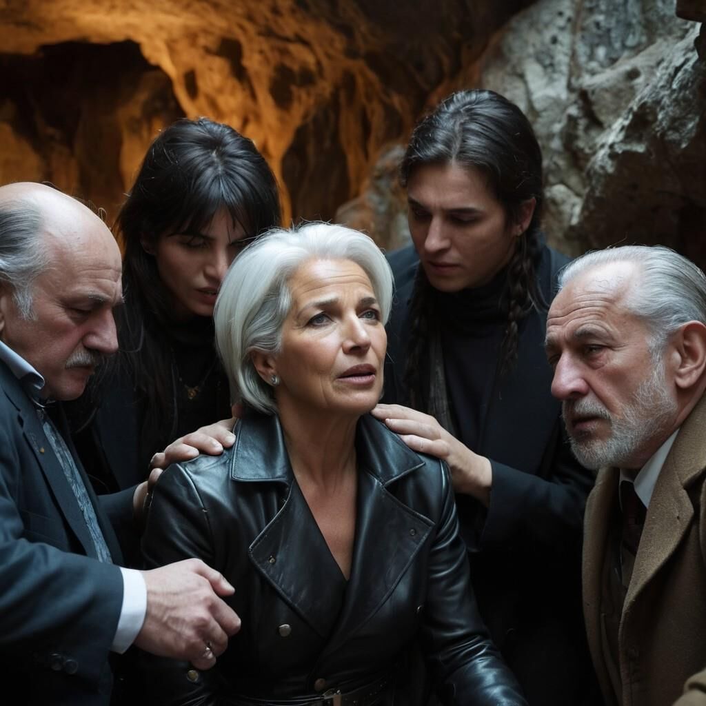 A.I. Christine Lagarde dans Cuir seule dans une grotte ?