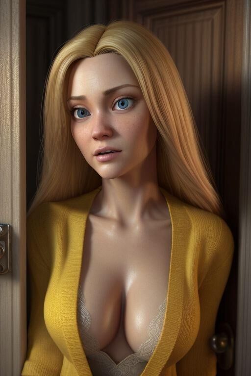 Rubia AI en amarillo