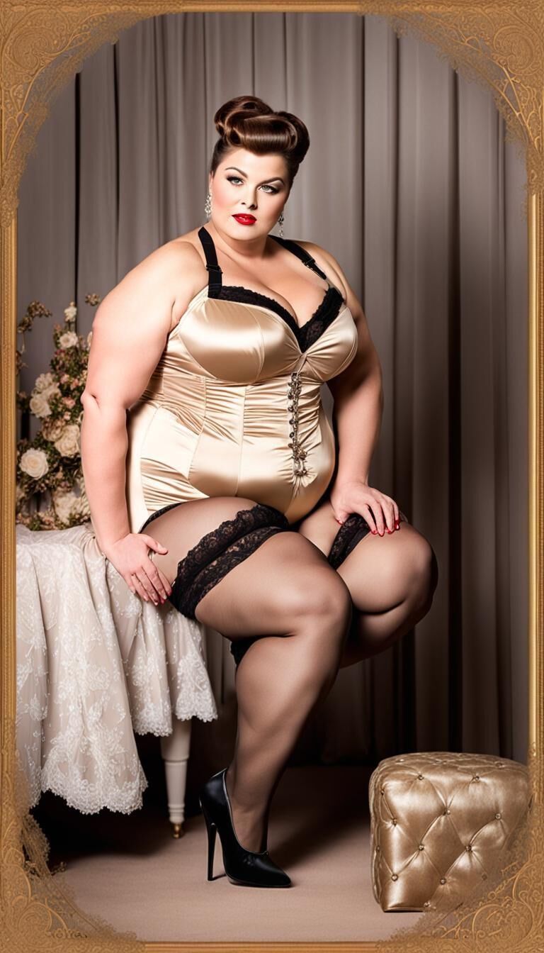 SSBBW in Dessous