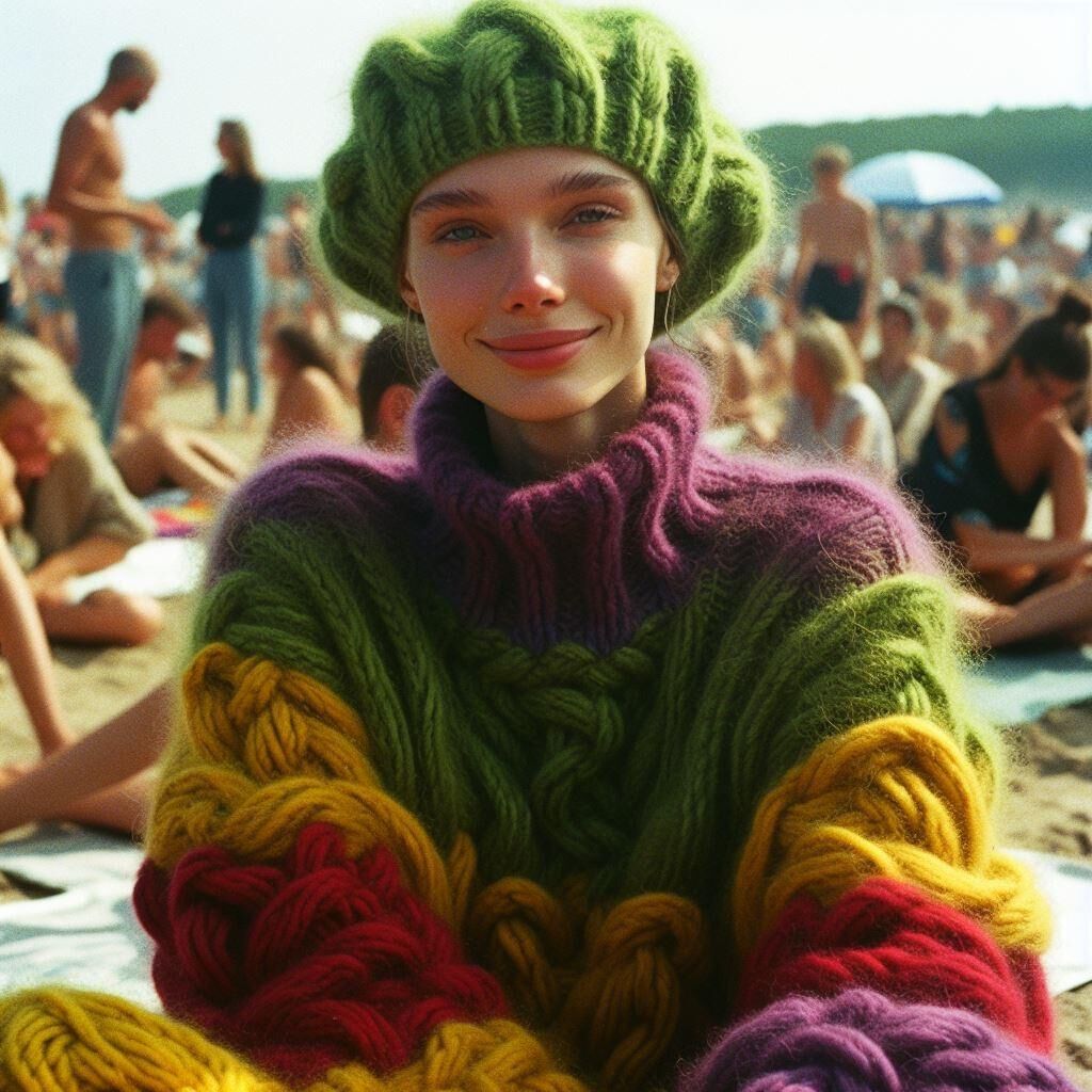 AI Sweatergirls at the beach 1