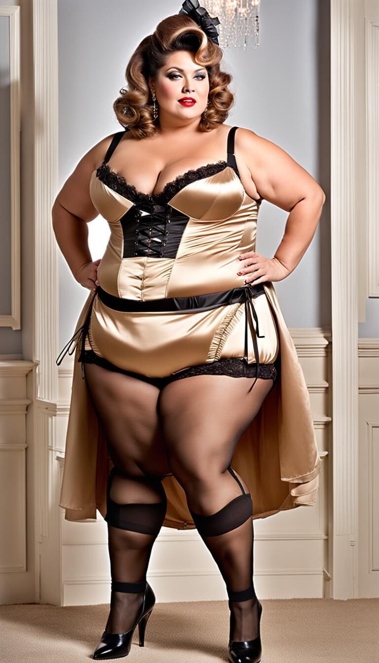 SSBBW in Dessous