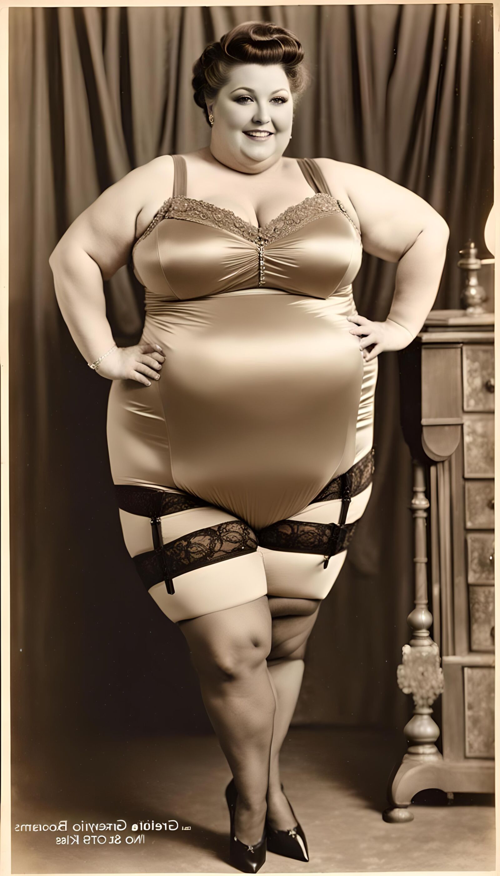 SSBBW in Dessous