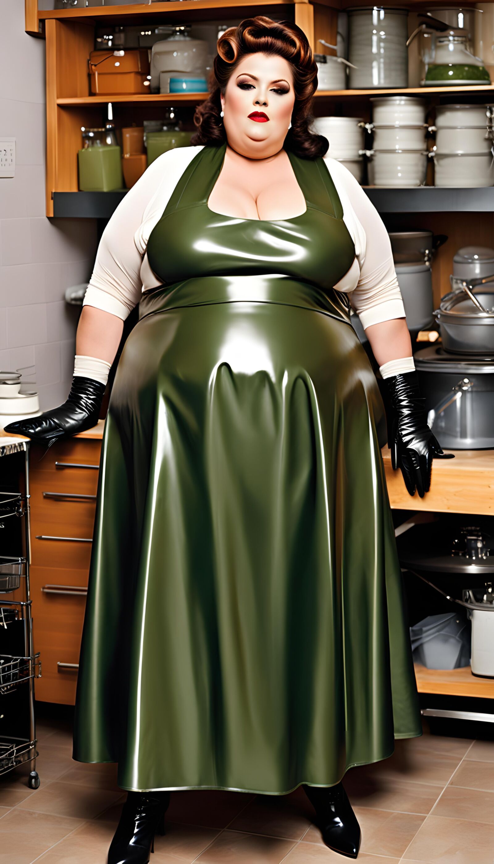 SSBBW Latexschürze