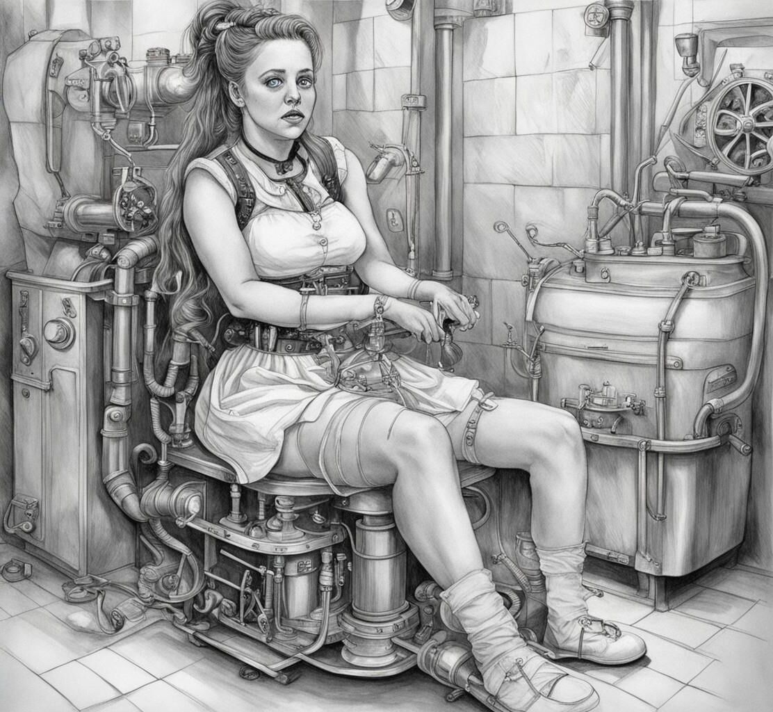 (AI) Meine Einlaufklinik Teil 11 – Steampunk-Einlaufmaschinenbetreiber