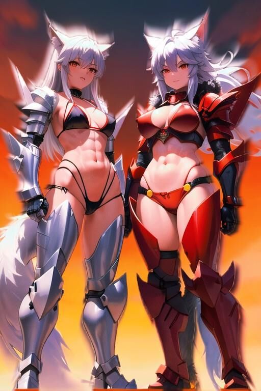 Bunny and Wolf ai girls 