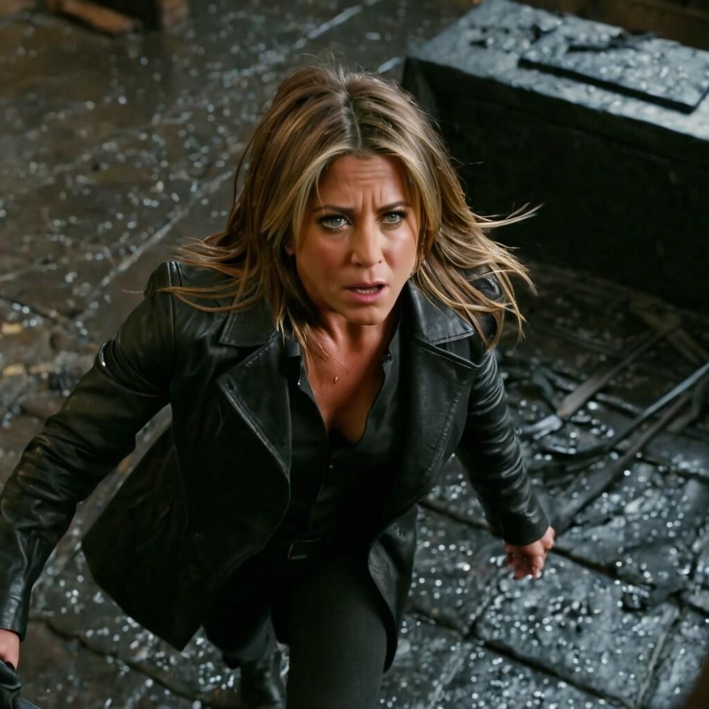 KI Jennifer Aniston in Leather Nightmare