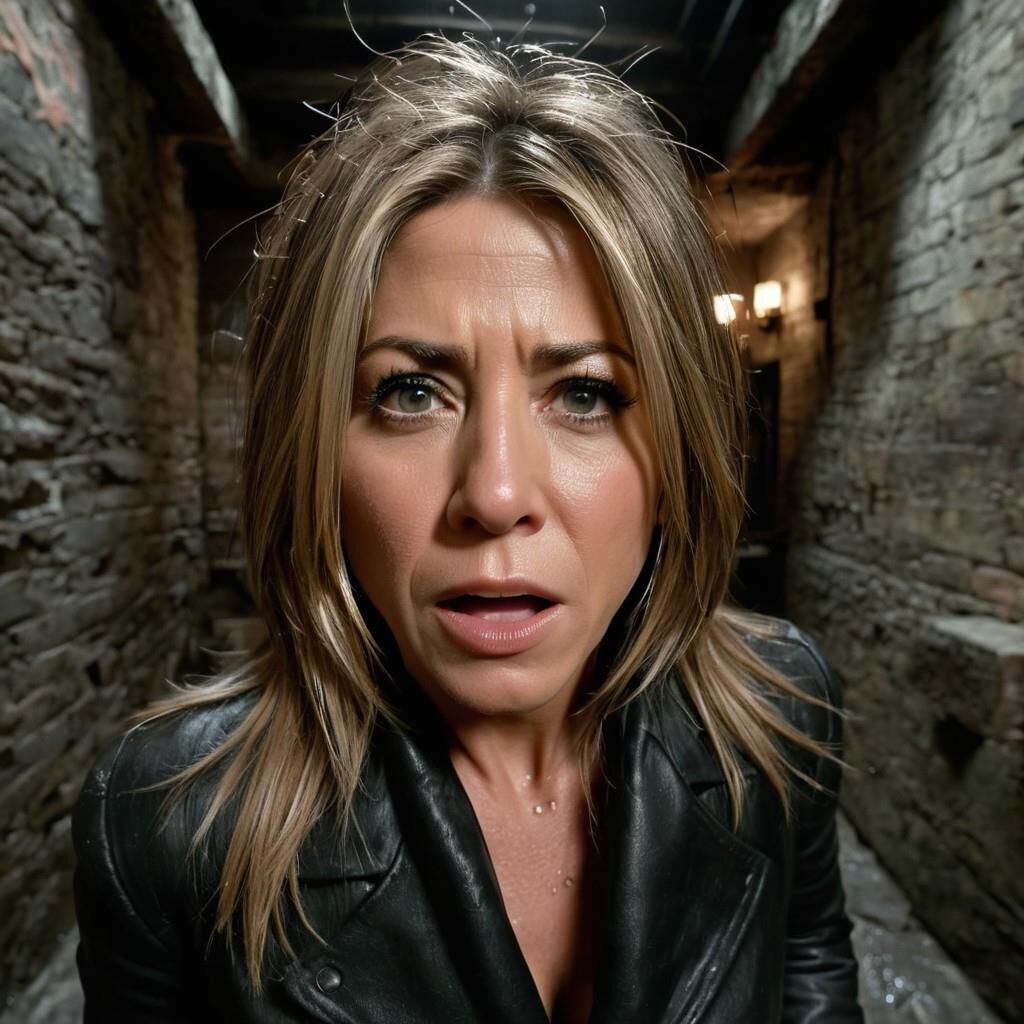 KI Jennifer Aniston in Leather Nightmare