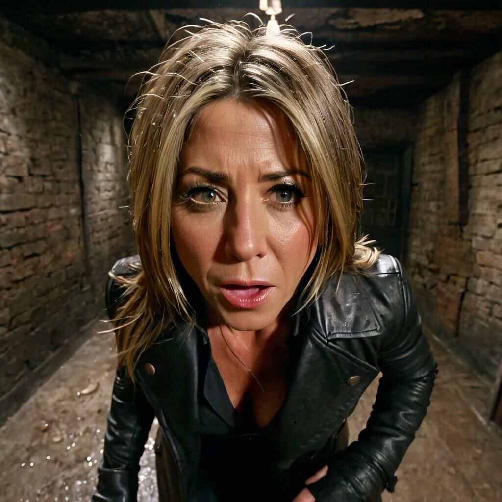 KI Jennifer Aniston in Leather Nightmare