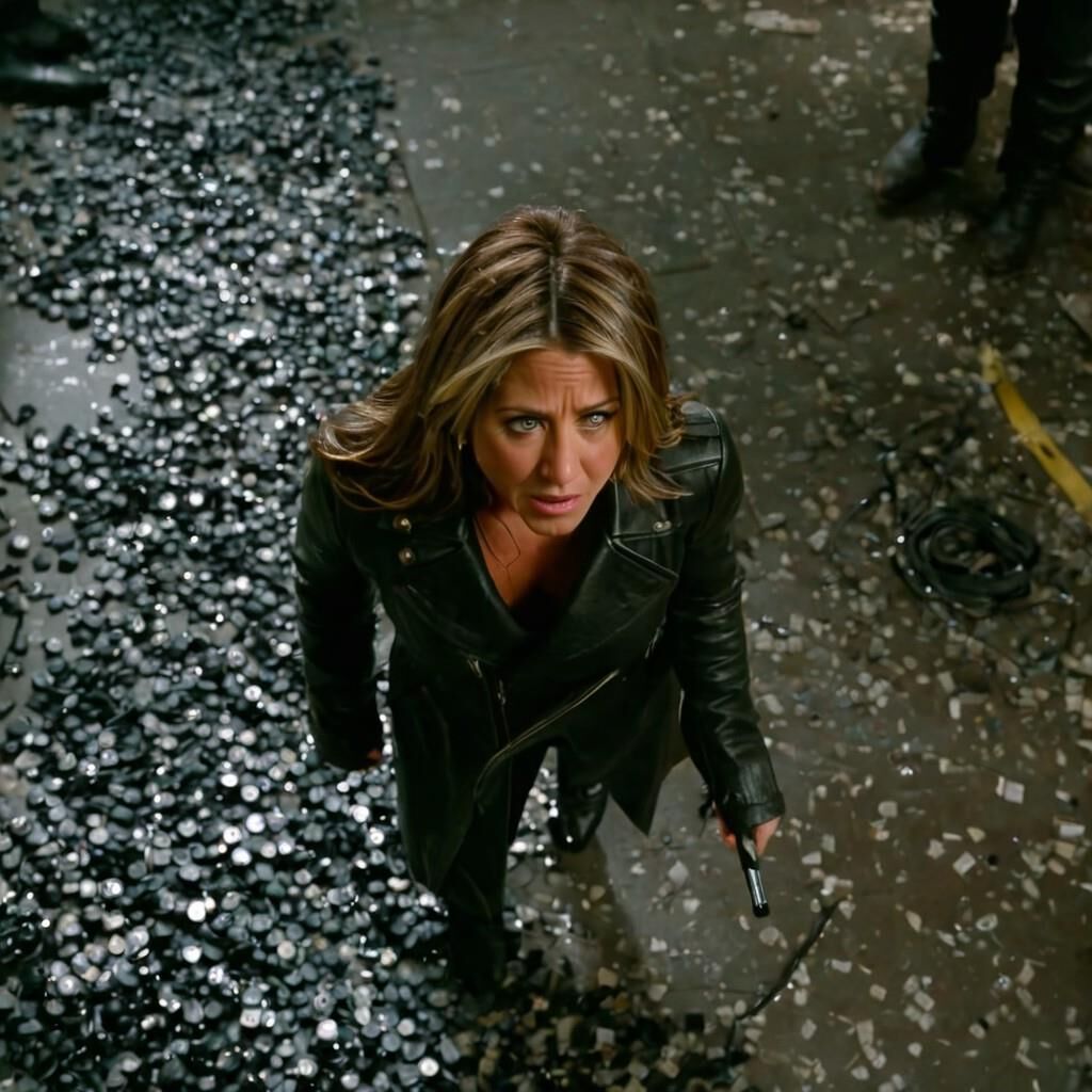 A.I. Jennifer Aniston dans Cauchemar en cuir