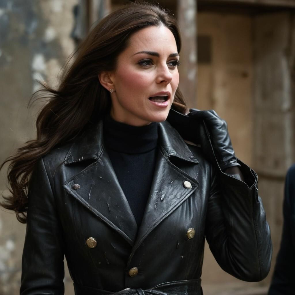 L'IA Kate Middleton en cuir déchiré doit faire attention