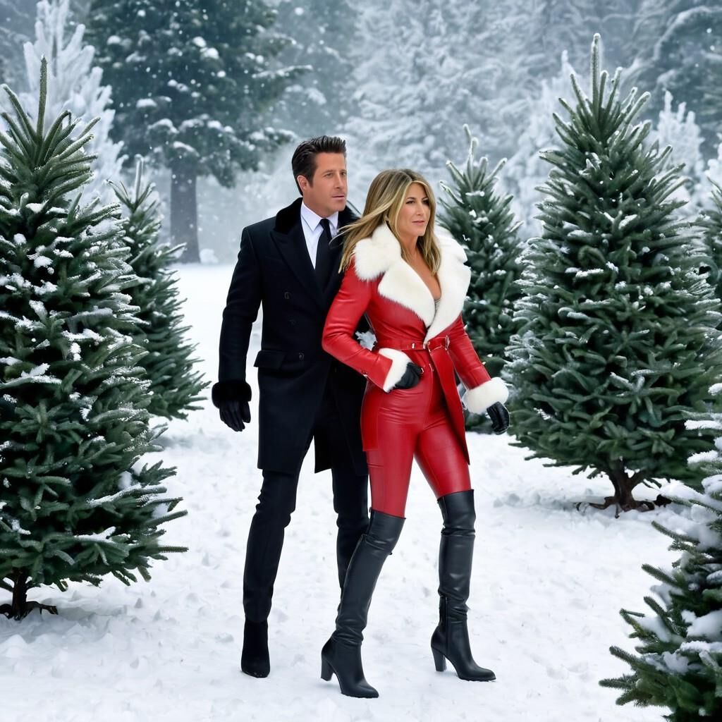 A.I. Jennifer Aniston dans le rôle de Leather Christmasbabe