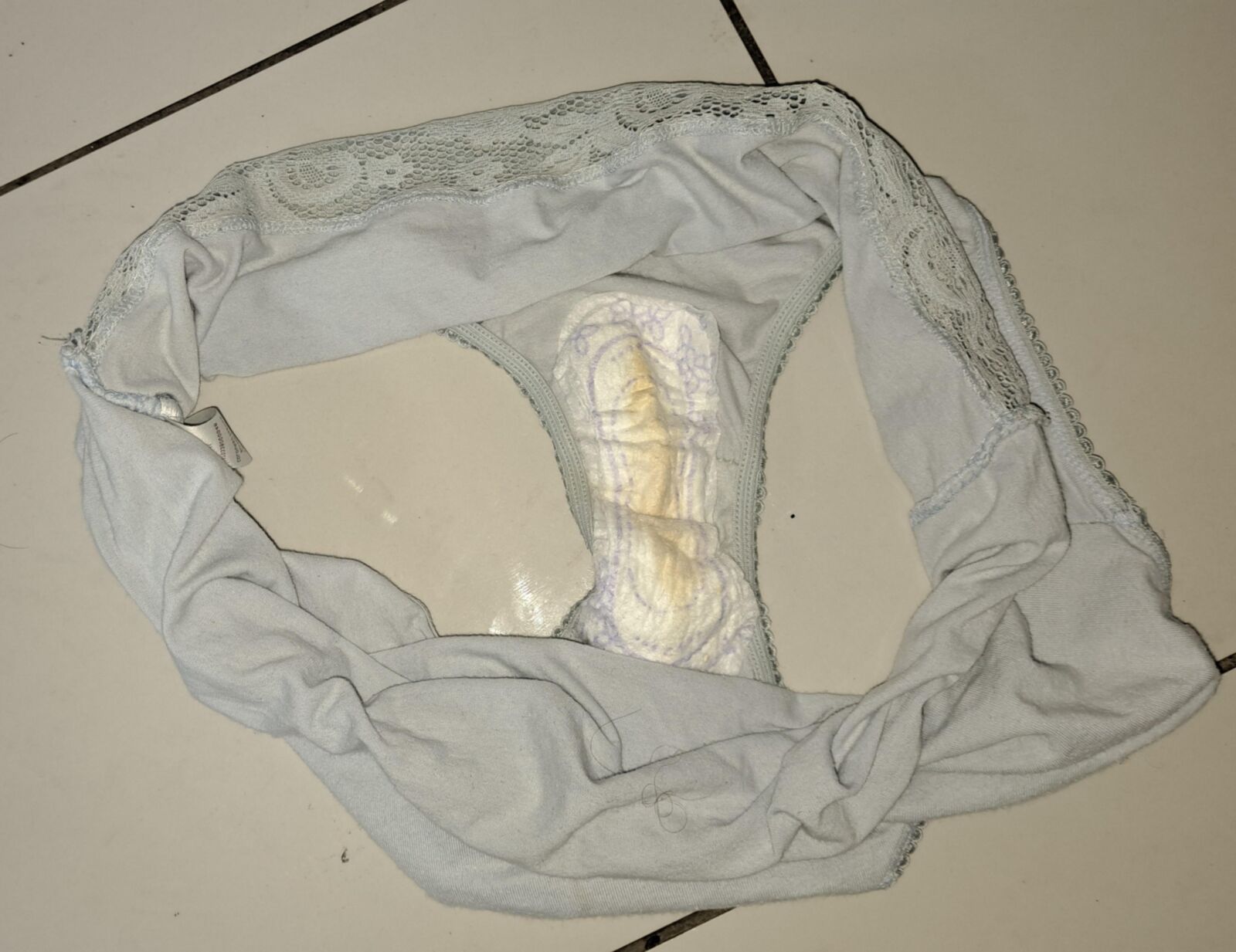 Wife's big Knickers with Panty liner