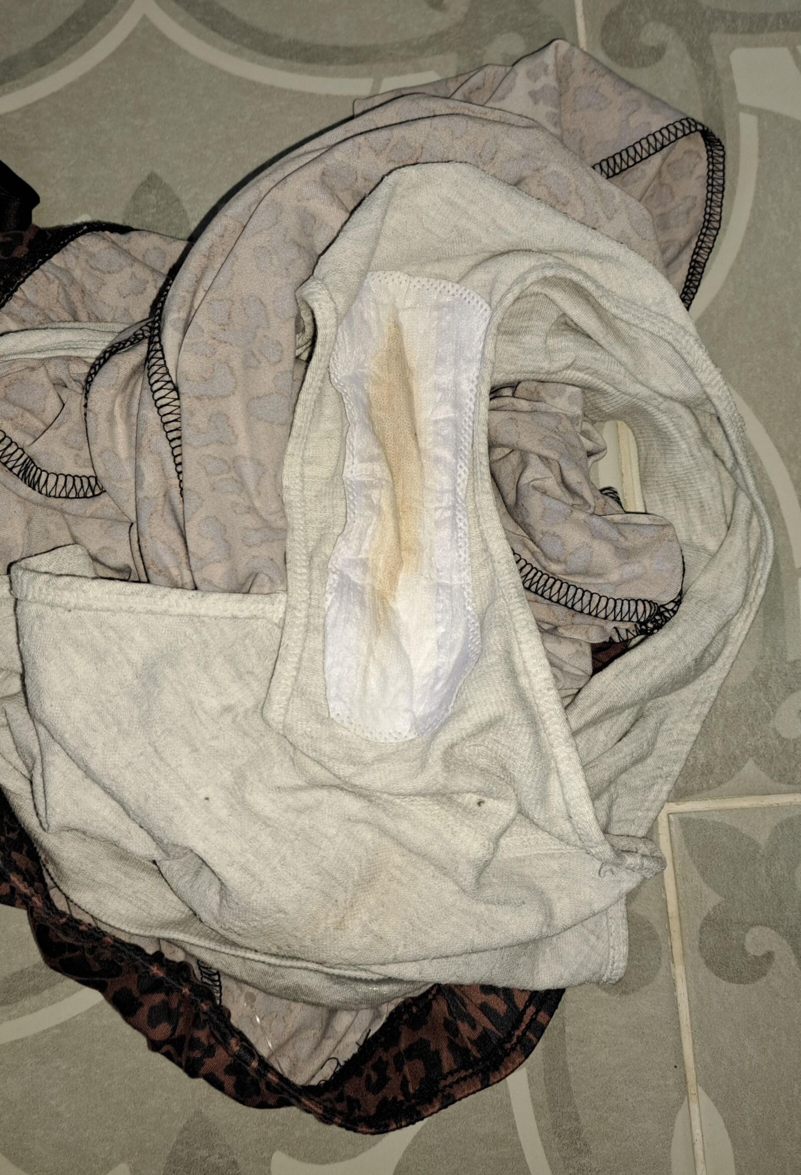 Wife's big Knickers with Panty liner