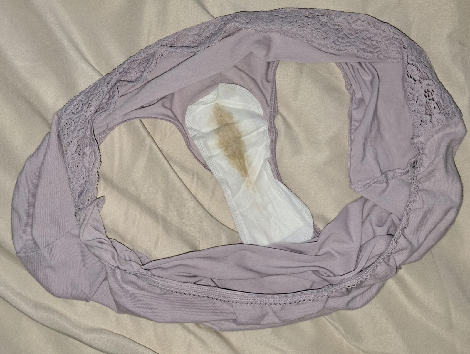 Wife's big Knickers with Panty liner