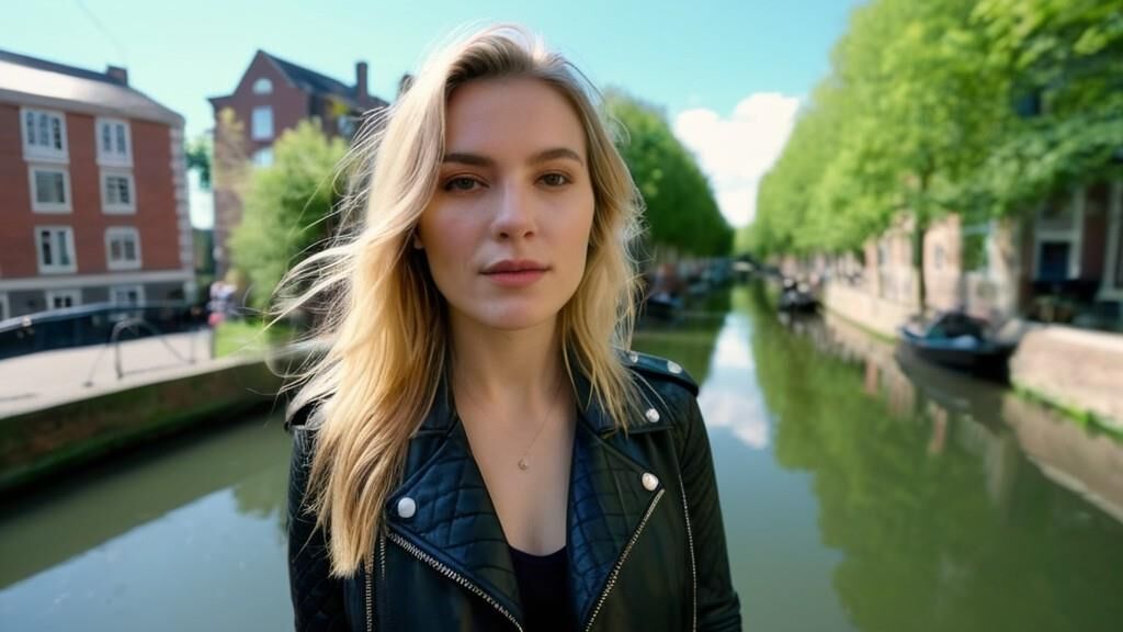 A.I. Dutch Blonde in Lederjacke