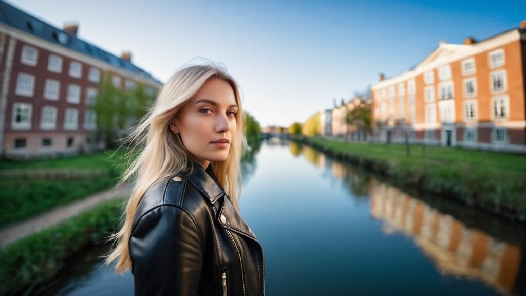 A.I. Dutch Blonde in Lederjacke