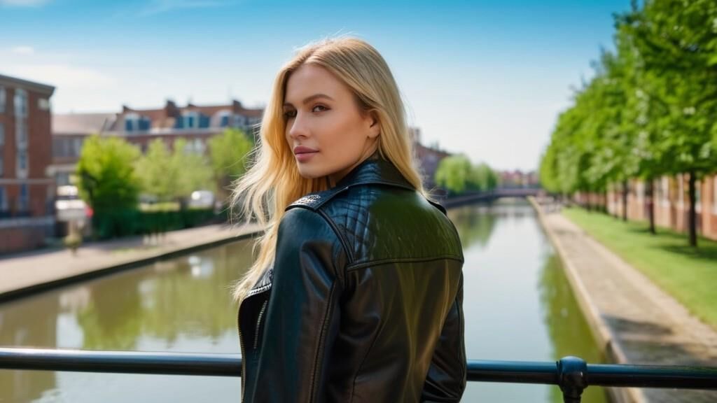 A.I. Dutch Blonde in Lederjacke