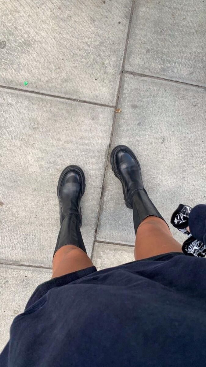 Girls in boots , chelsea leather