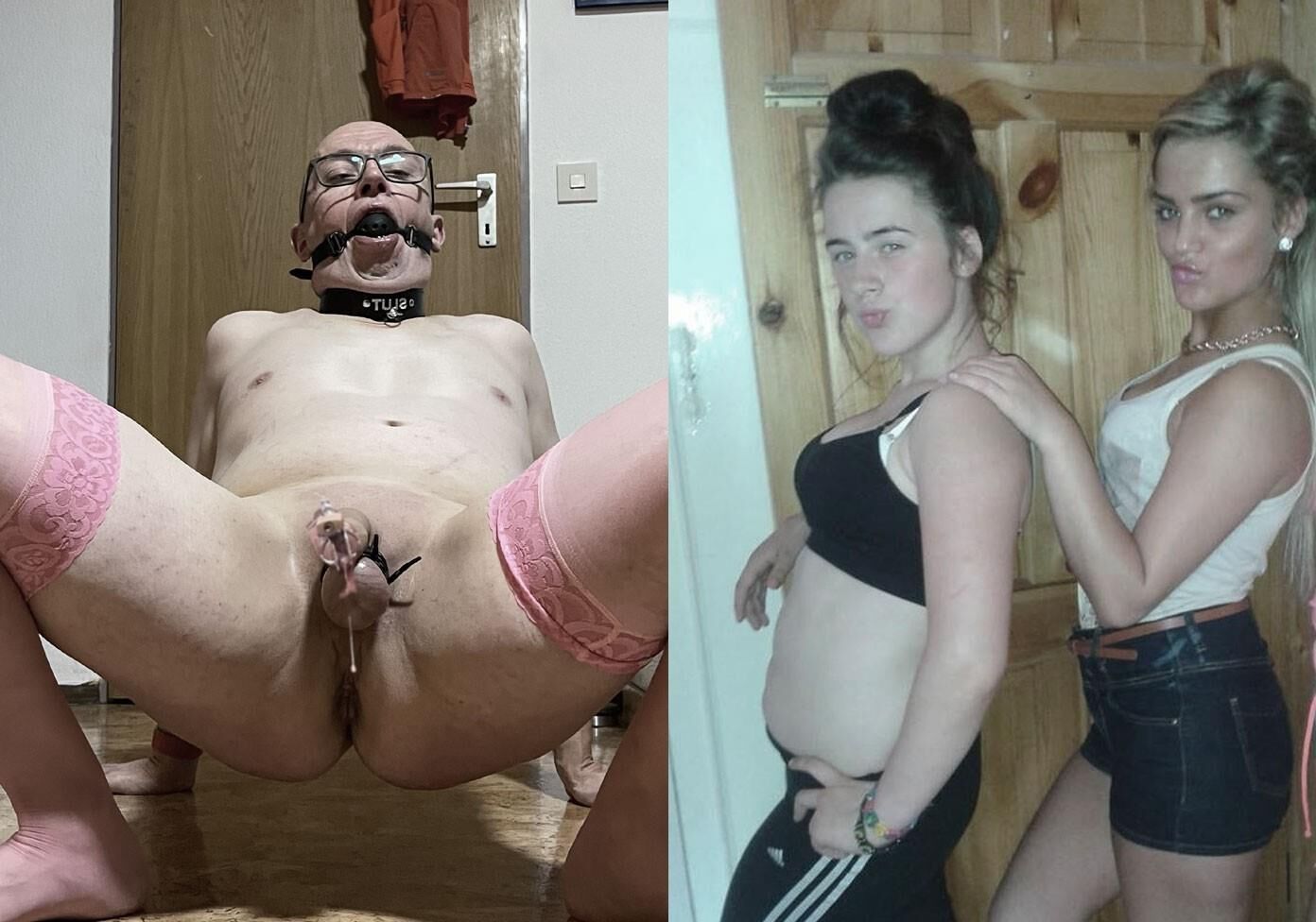 Trashy Chavgirls use mature men as their piggys