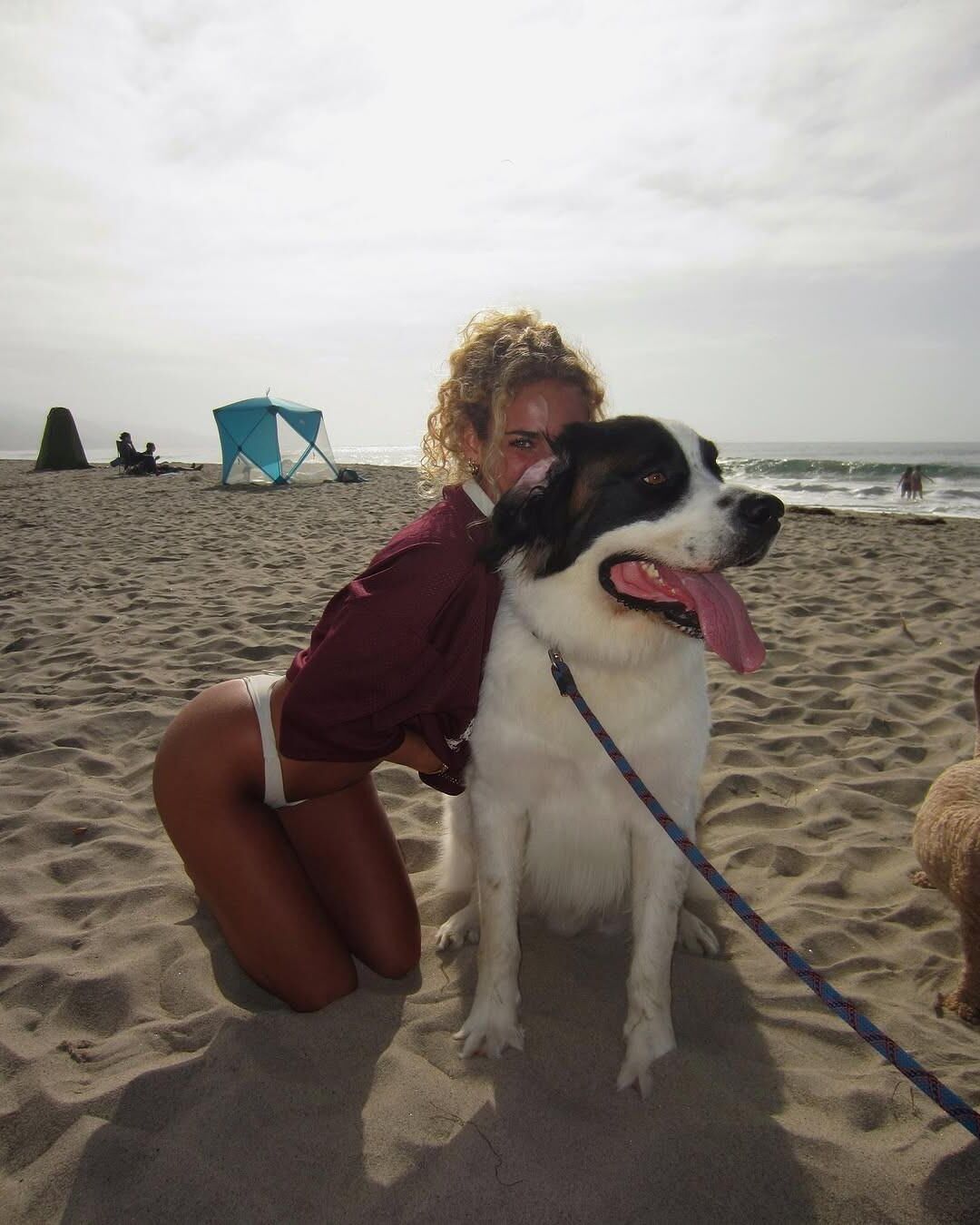 Garotas com seus cachorros façanha Claire.