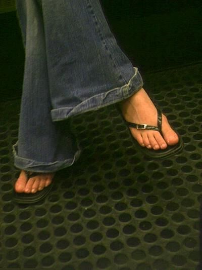 Madrid Metro Candid Feet