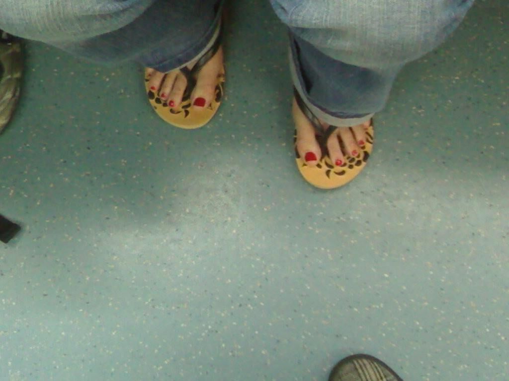 Madrid Metro Candid Feet