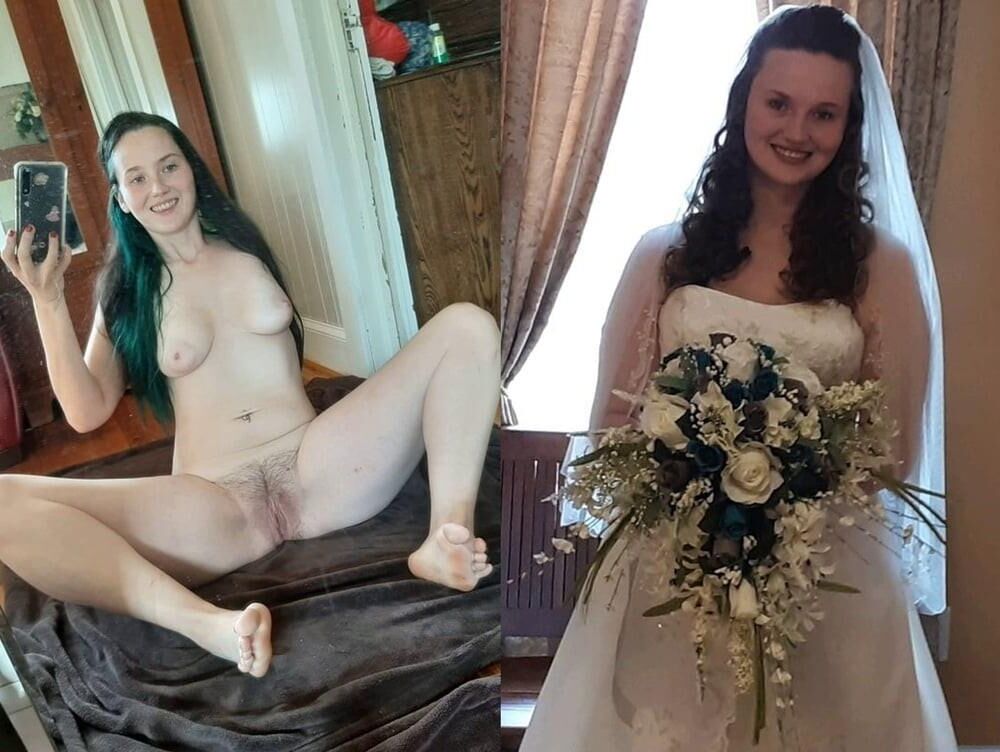 Novias antes y después de las novias caseras expuestas