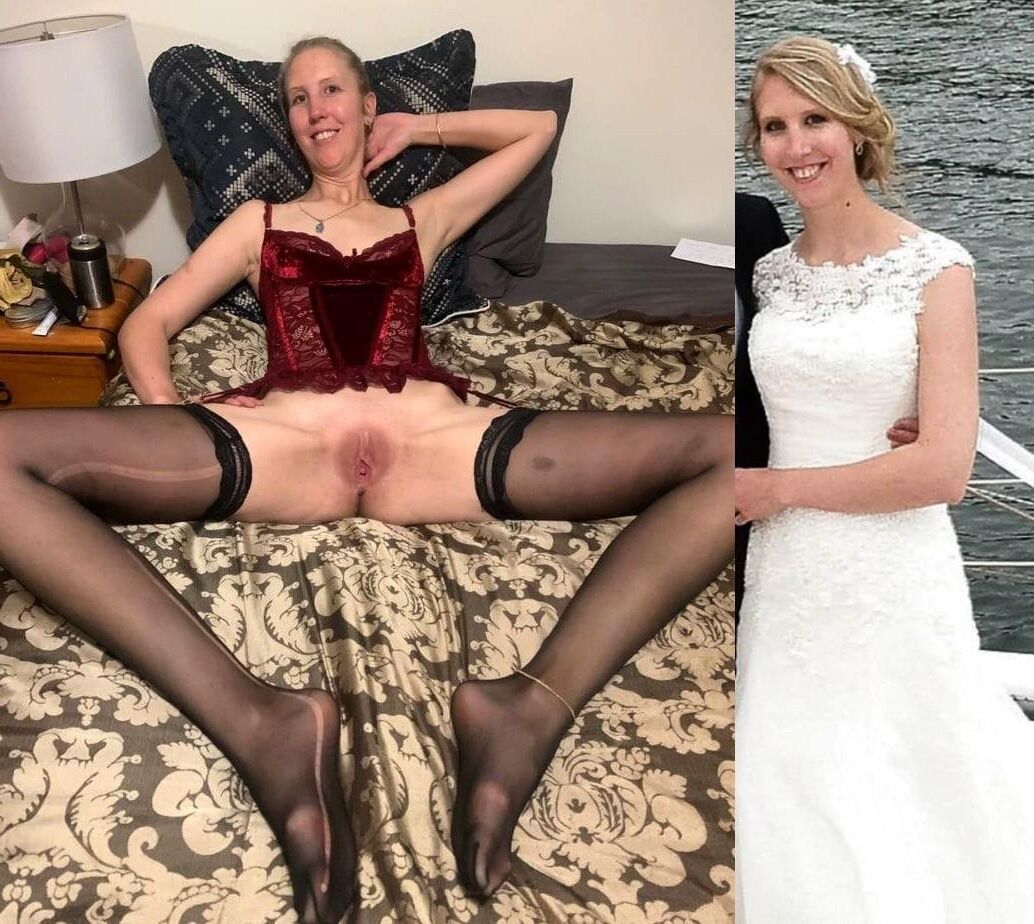 Novias antes y después de las novias caseras expuestas