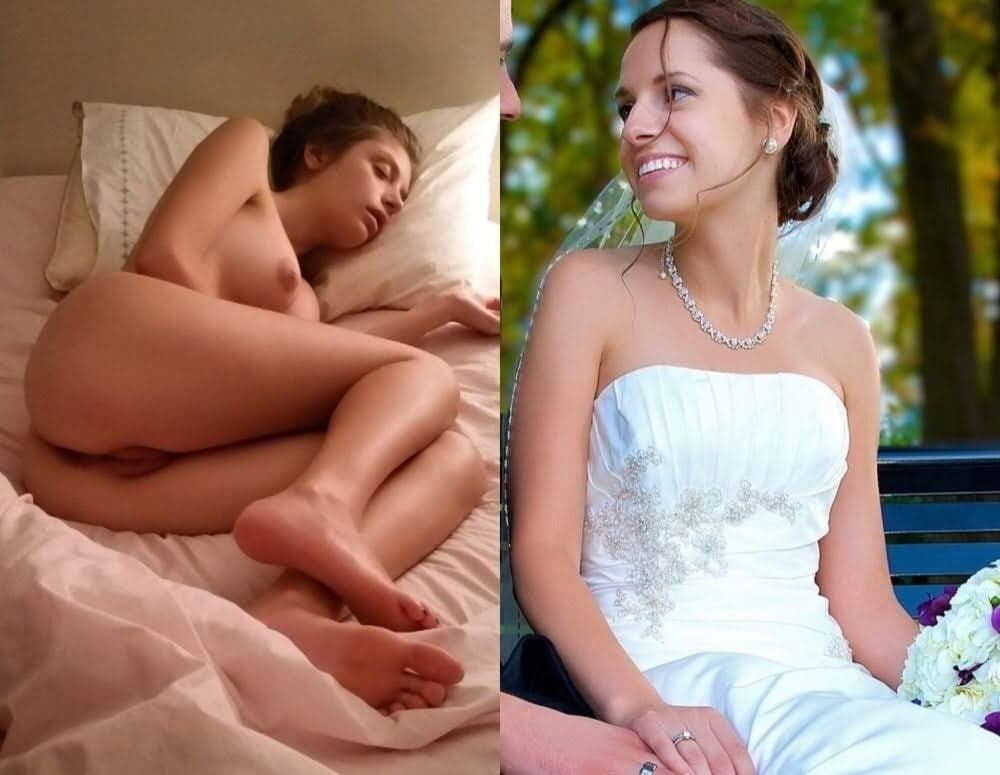 Novias antes y después de las novias caseras expuestas