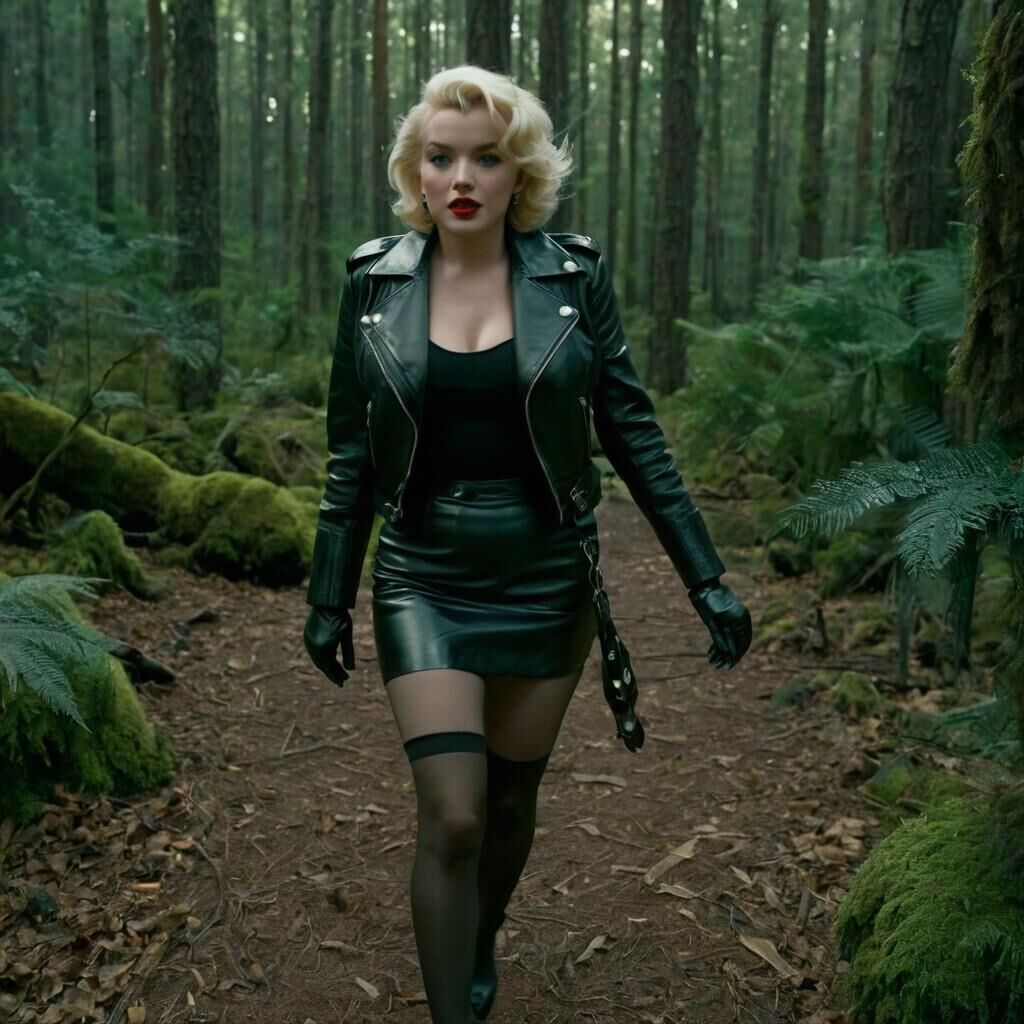 A.I. Marilynn Monroe in the woods