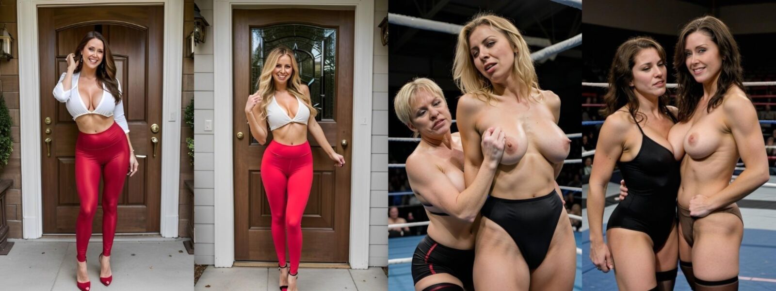 Lesbiana porno lucha con Christina Carter y Julia Melnychuk