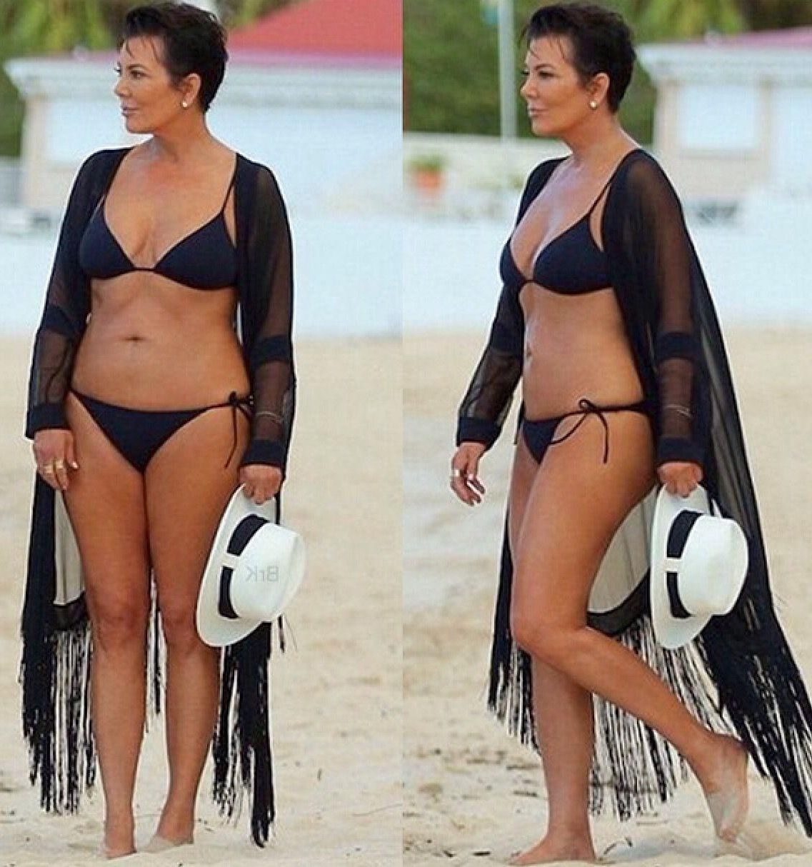 Grands seins Big Butt Gilf Kris Jenner, Kardashian Milf Mother