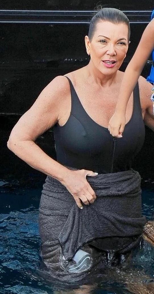 Grands seins Big Butt Gilf Kris Jenner, Kardashian Milf Mother