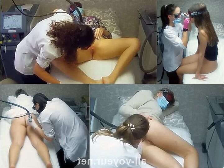 Cosmetic Salon Hidden camera Asshole hair removal 