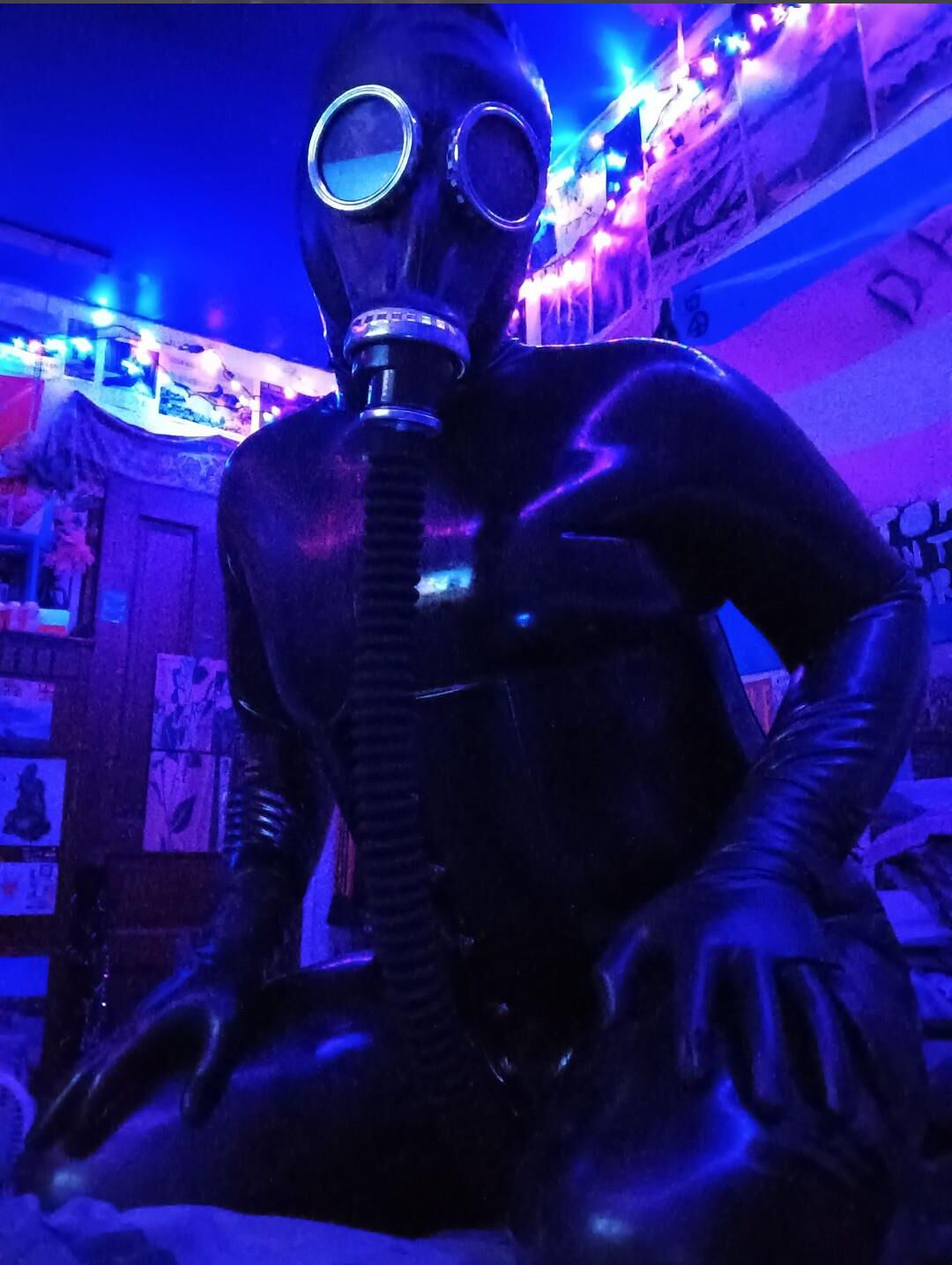 gas mask doll