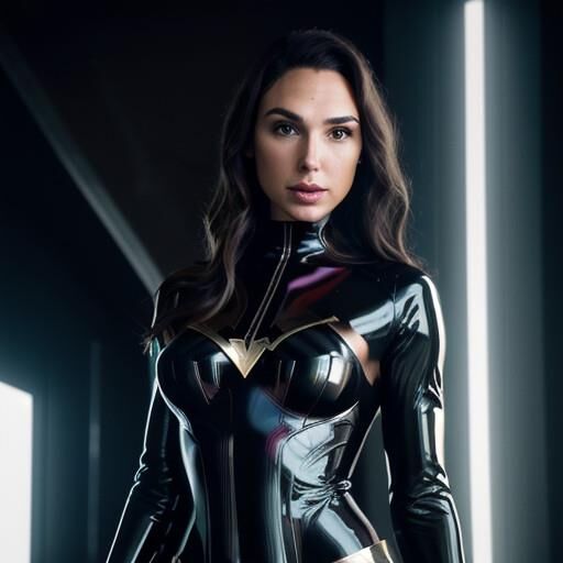 Gal Gadot luciendo sexy en látex