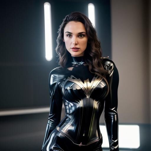 Gal Gadot luciendo sexy en látex