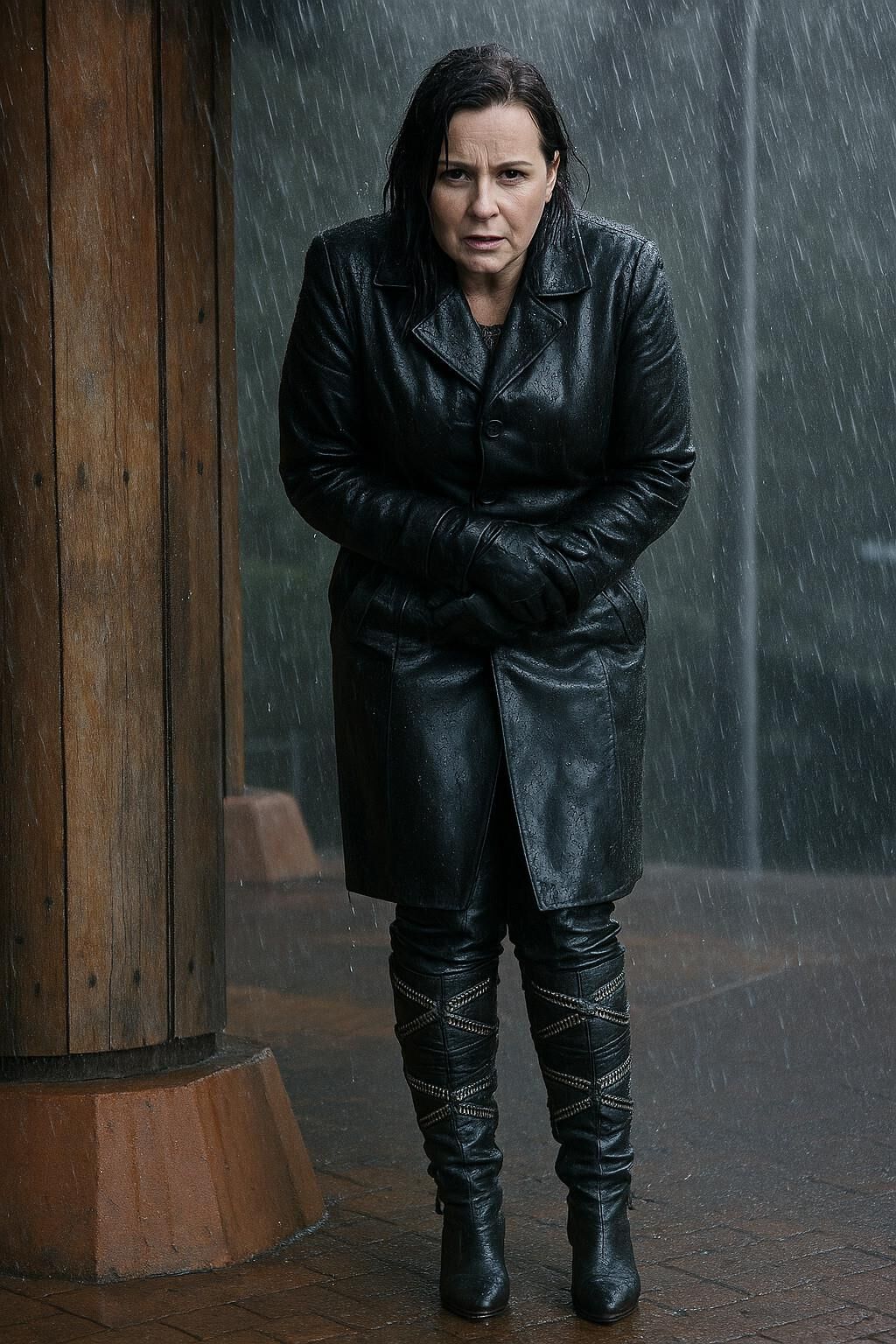 A.I. Leather in Rain and Mud