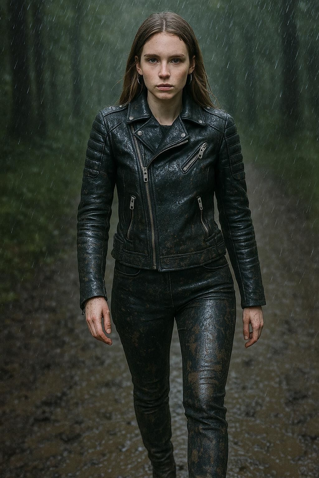A.I. Leather in Rain and Mud