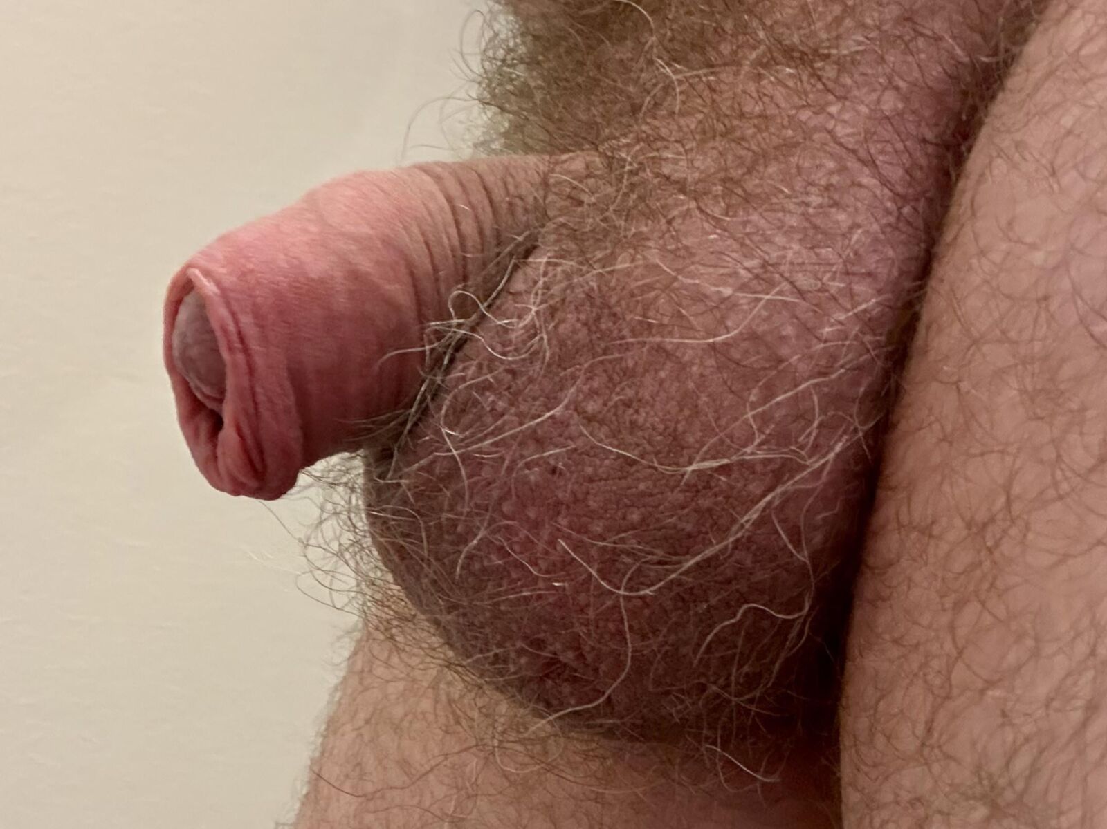 Ma douce bite non coupée avec mon long prépuce doux