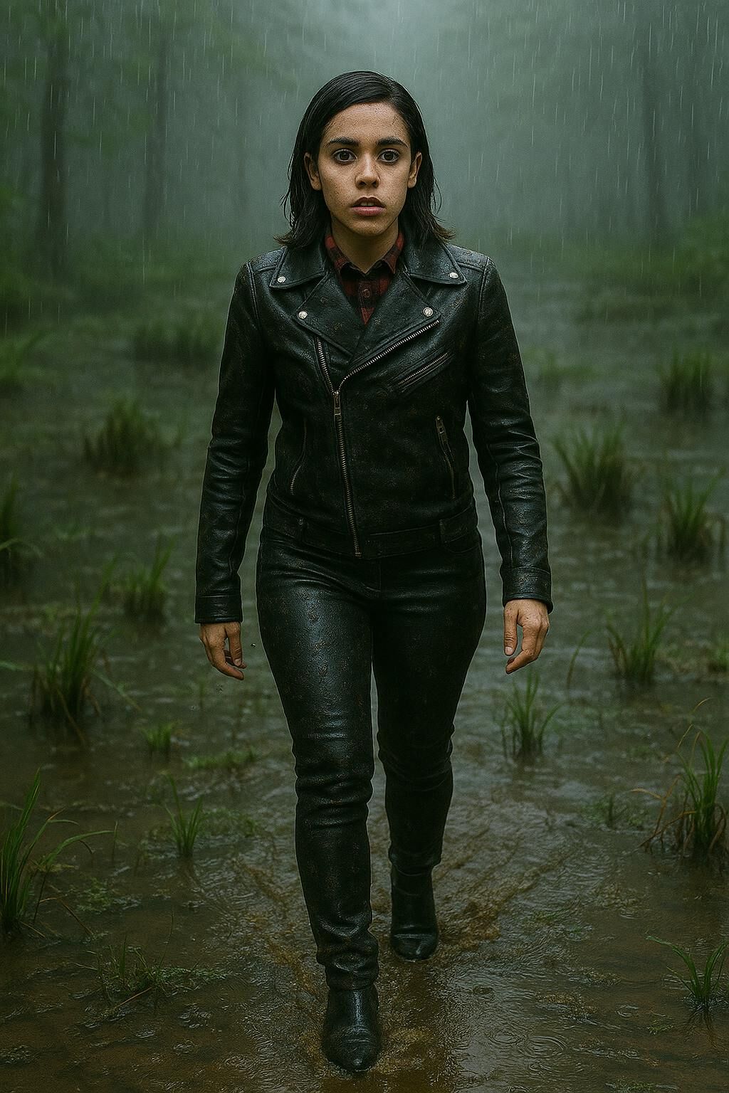 A.I. Leather in Rain and Mud