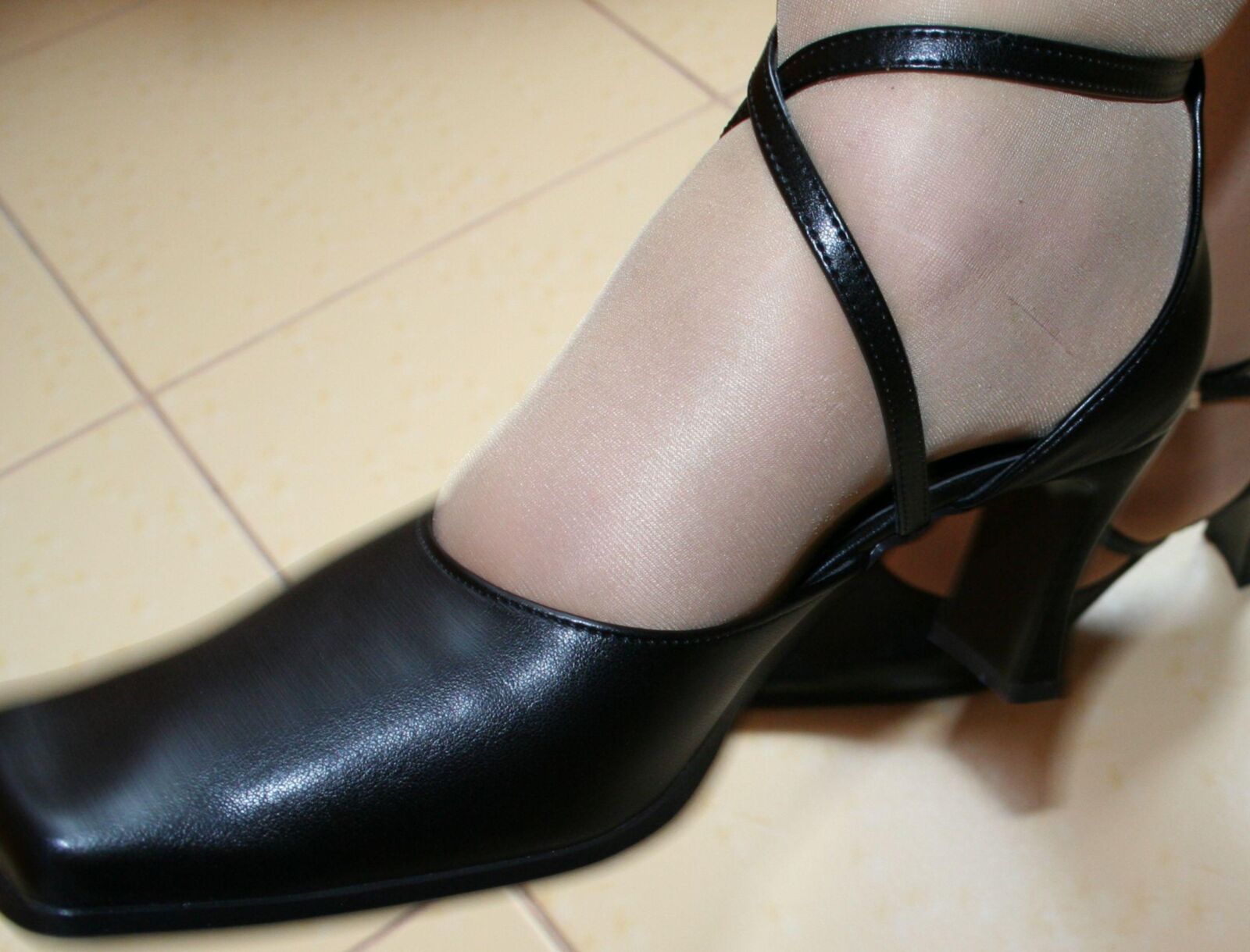 My legs in tights and shoes