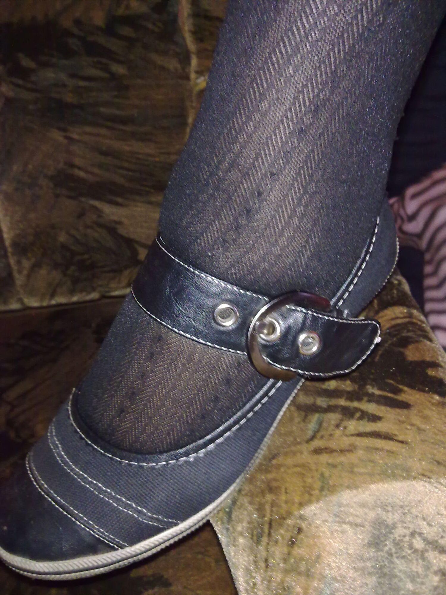 My legs in tights and shoes